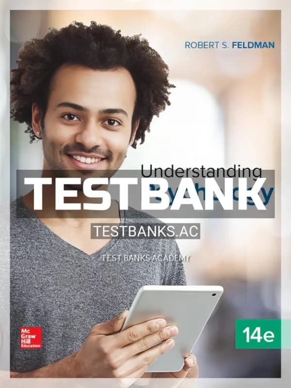 Cover for Test Bank for Understanding Psychology 14th Edition by Feldman