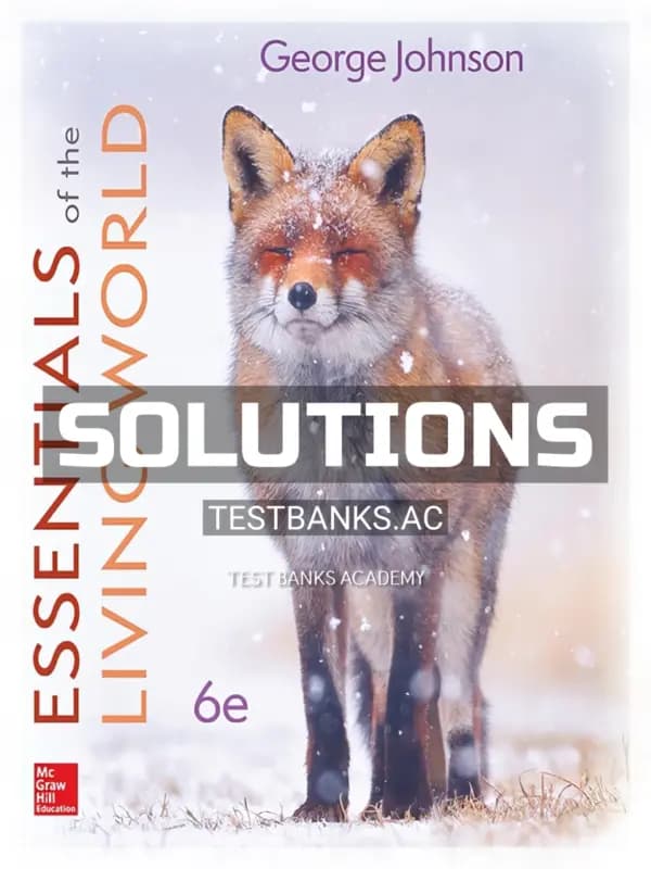 Cover for Solutions Manual for Essentials of The Living World 6th Edition by Johnson