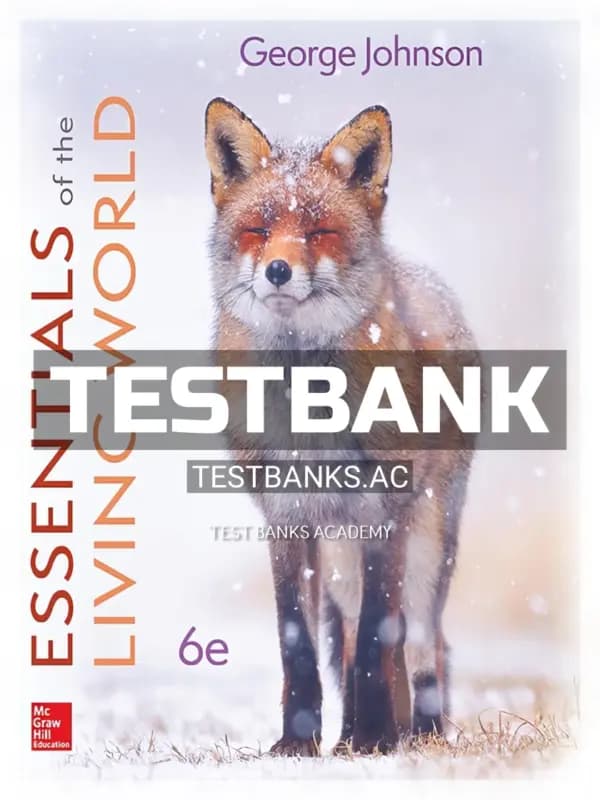 Cover for Test Bank for Essentials of The Living World 6th Edition by Johnson