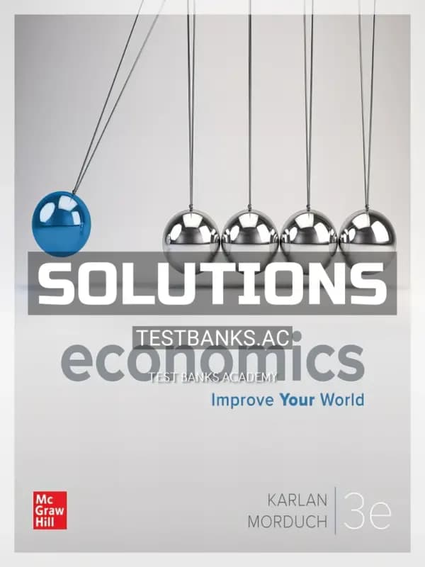 Cover for Solutions Manual for Economics 3rd Edition by Karlan