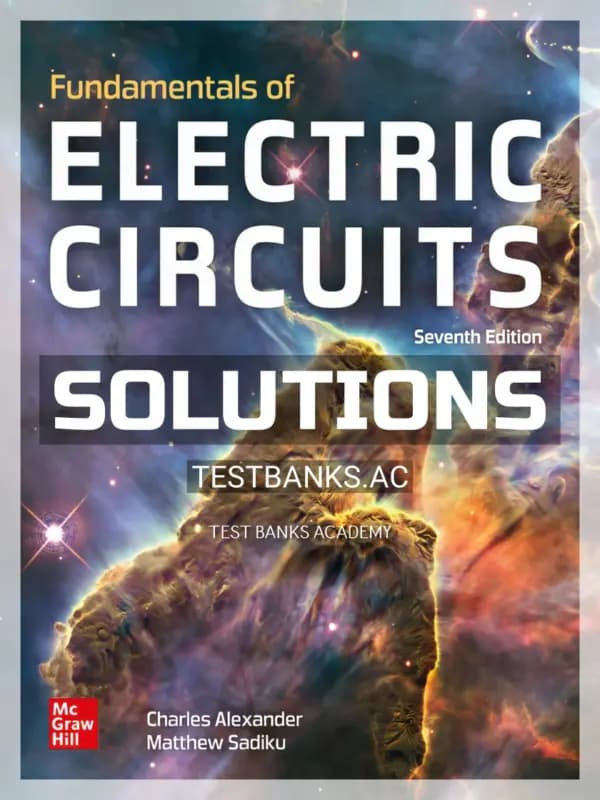 Cover for Solutions Manual for Fundamentals of Electric Circuits 7th Edition by Alexander