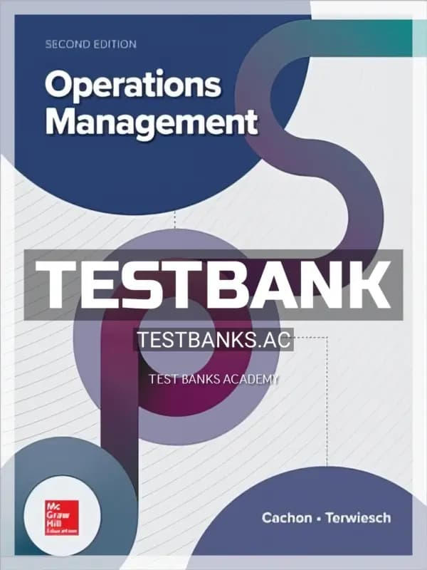 Cover for Test Bank for Operations Management 2nd Edition by Cachon