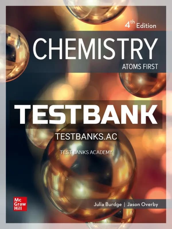 Cover for Test Bank for Chemistry Atoms First 4th Edition by Burdge