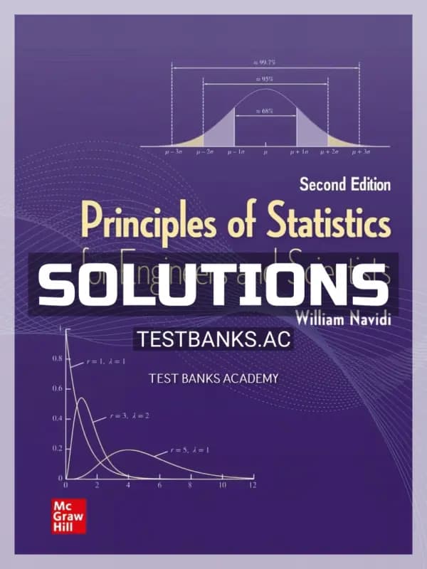 Cover for Solutions Manual for Principles of Statistics for Engineers and Scientists 2nd Edition by Navidi