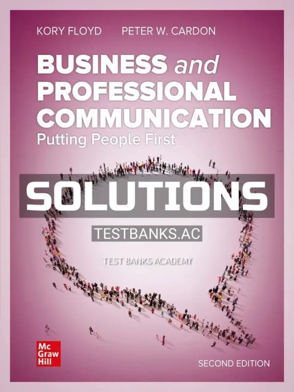 Cover for Solutions Manual for Business and Professional Communication 2nd Edition by Floyd