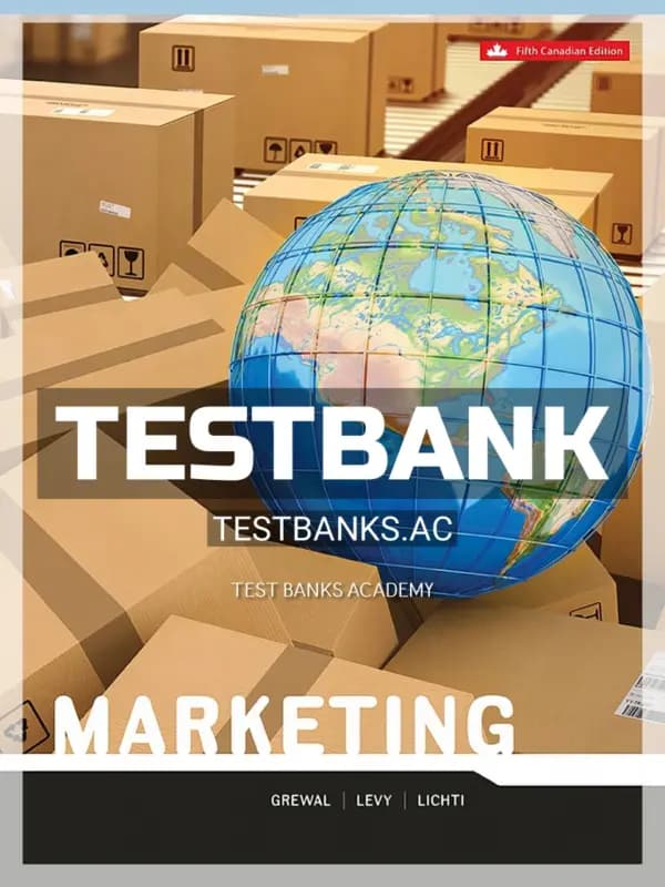Cover for Test Bank for Marketing 5th CA Edition by Grewal
