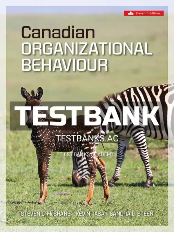 Cover for Test Bank for Canadian Organizational Behaviour 11th CA Edition by McShane