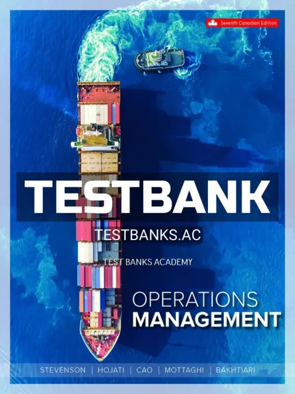 Cover for Test Bank for Operations Management 7th CA Edition by Stevenson