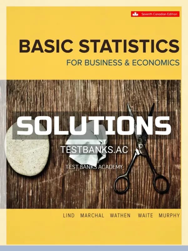 Cover for Solutions Manual for Basic Statistics For Business And Economics 7th CA Edition by Lind