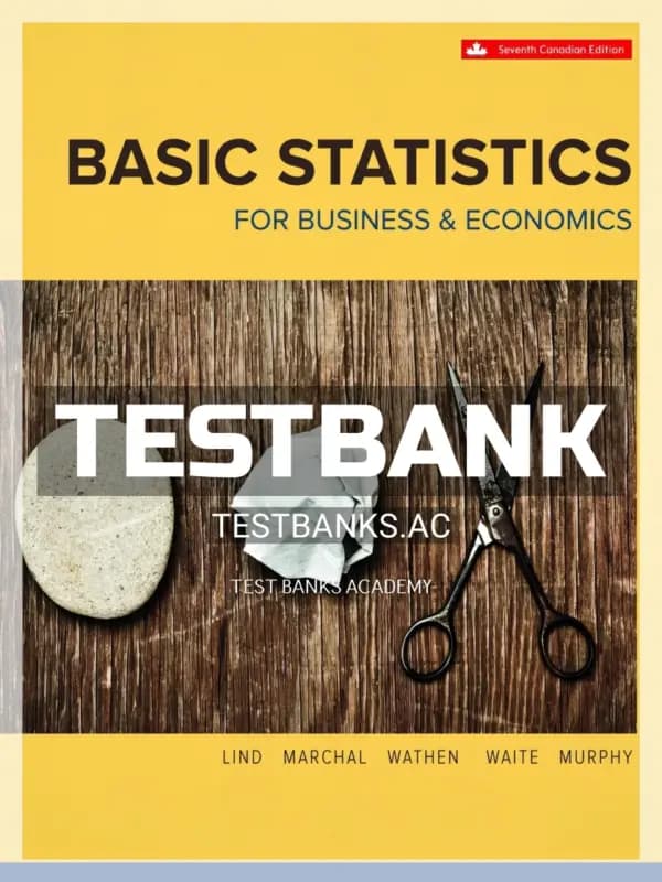 Cover for Test Bank for Basic Statistics For Business And Economics 7th CA Edition by Lind
