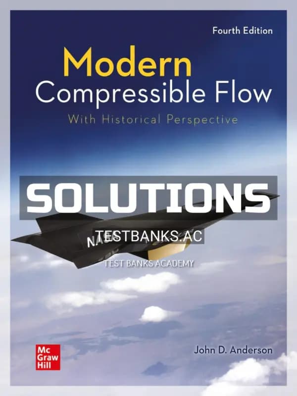 Cover for Solutions Manual for Modern Compressible Flow 4th Edition by Anderson
