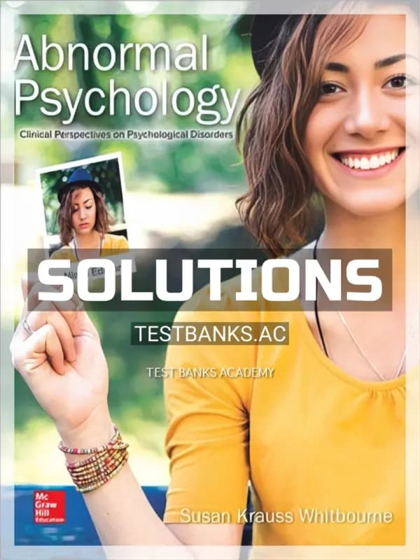 Cover for Solutions Manual for Abnormal Psychology 9th Edition by Whitbourne