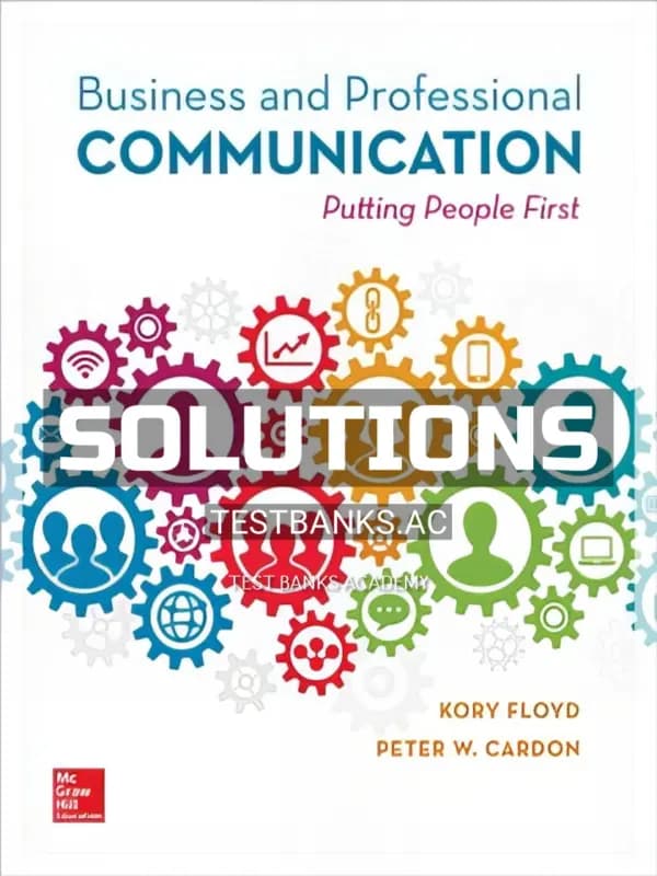 Cover for Solutions Manual for Business and Professional Communication 1st Edition by Floyd
