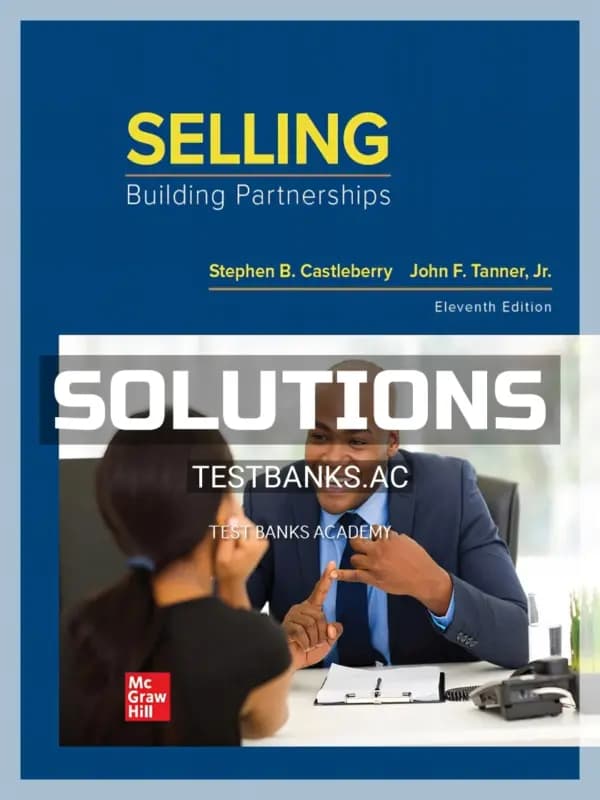 Cover for Solutions Manual for Selling Building Partnerships 11th Edition by Castleberry