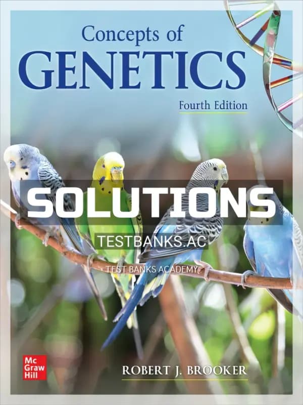 Cover for Solutions Manual for Concepts of Genetics 4th Edition by Brooker