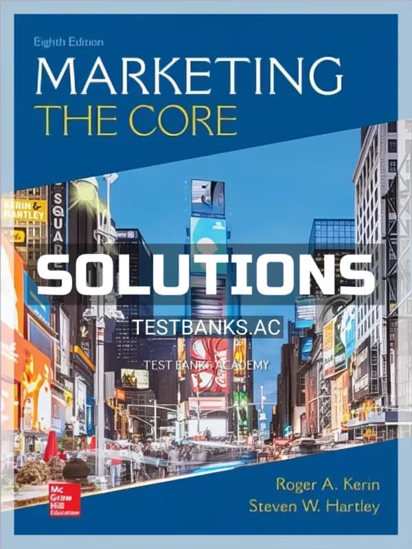 Cover for Solutions Manual for Marketing 8th Edition by Kerin