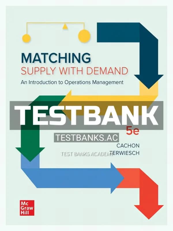 Cover for Test Bank for Matching Supply with Demand 5th Edition by Cachon