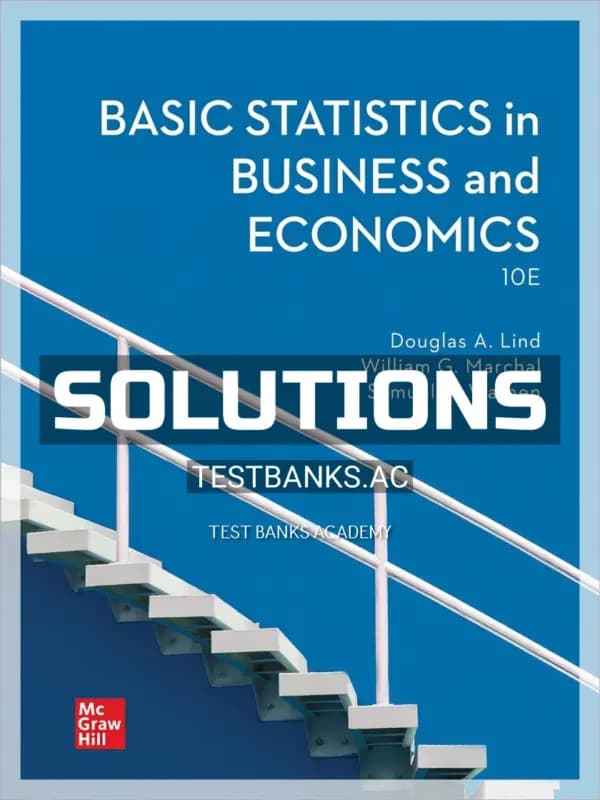 Cover for Solutions Manual for Basic Statistics in Business and Economics 10th Edition by Lind