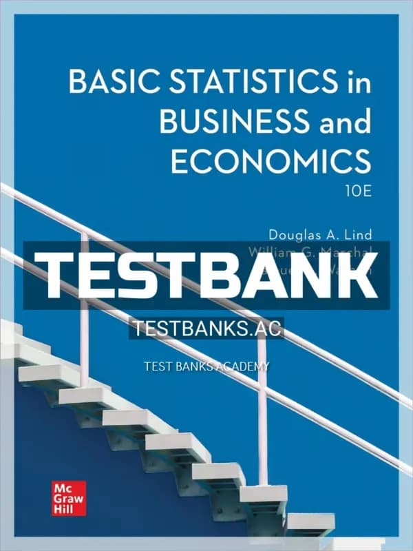 Cover for Test Bank for Basic Statistics in Business and Economics 10th Edition by Lind