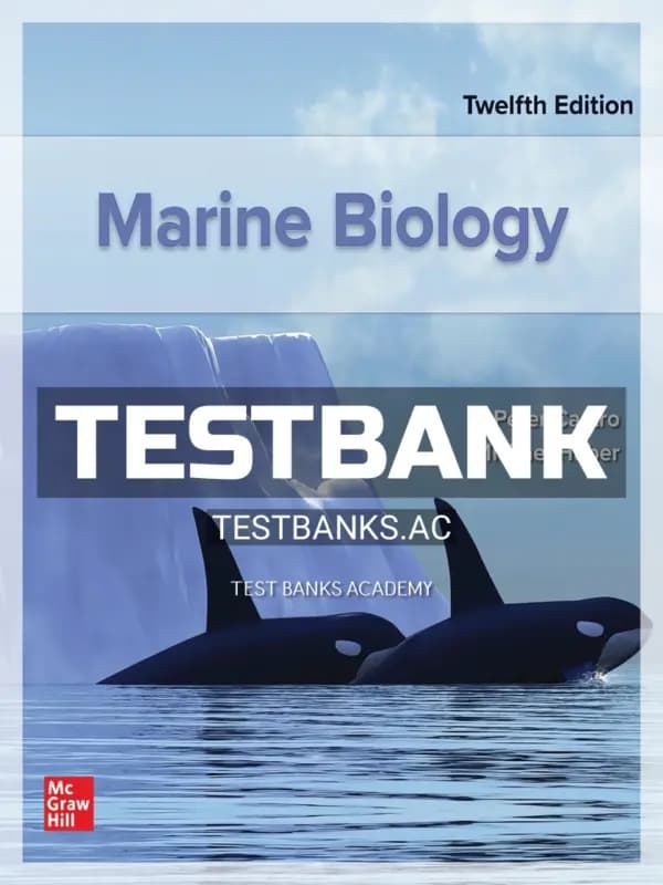 Cover for Test Bank for Marine Biology 12th Edition by Castro