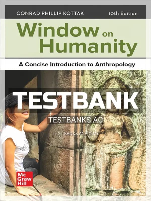 Cover for Test Bank for Window on Humanity 10th Edition by Kottak