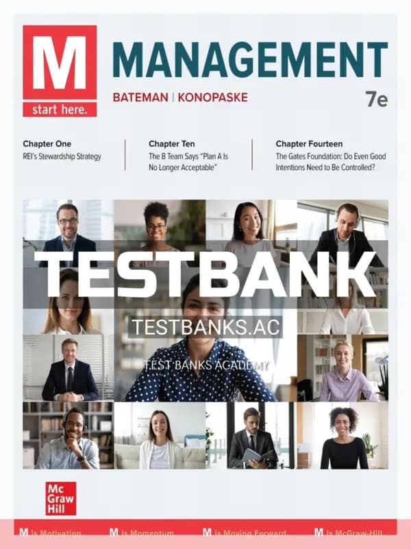 Cover for Test Bank for M Management 7th Edition by Bateman