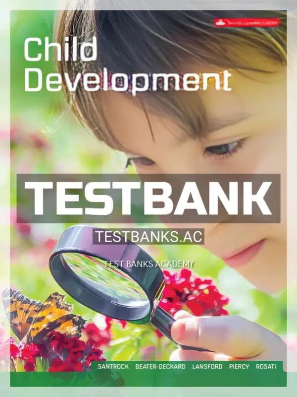 Cover for Test Bank for Child Development 2nd CA Edition by Santrock