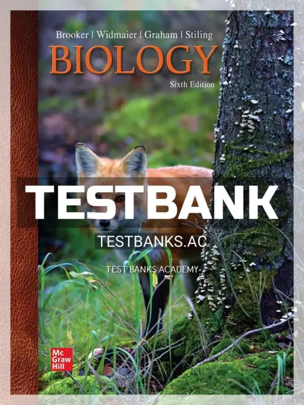 Cover for Test Bank for Biology 6th Edition by Brooker II