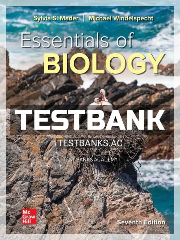 Cover for Test Bank for Essentials of Biology 7th Edition by Mader