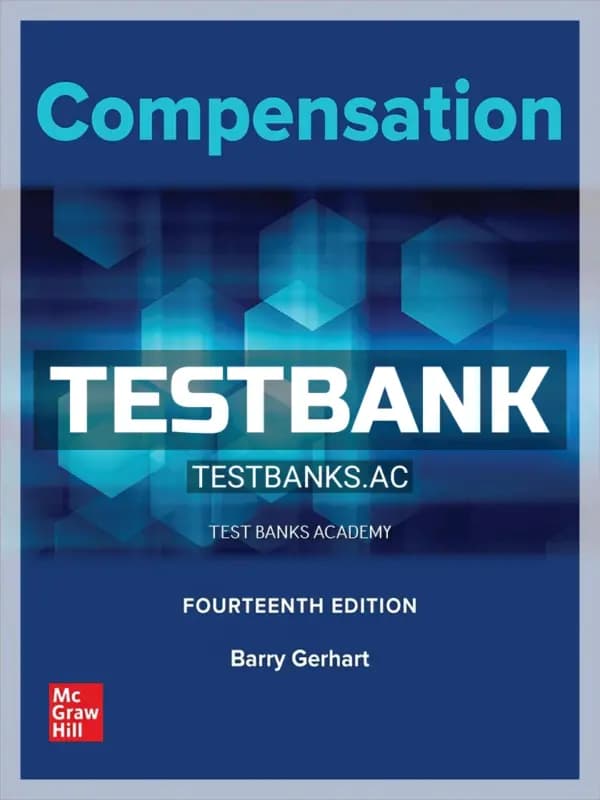Cover for Test Bank for Compensation 14th Edition by Gerhart