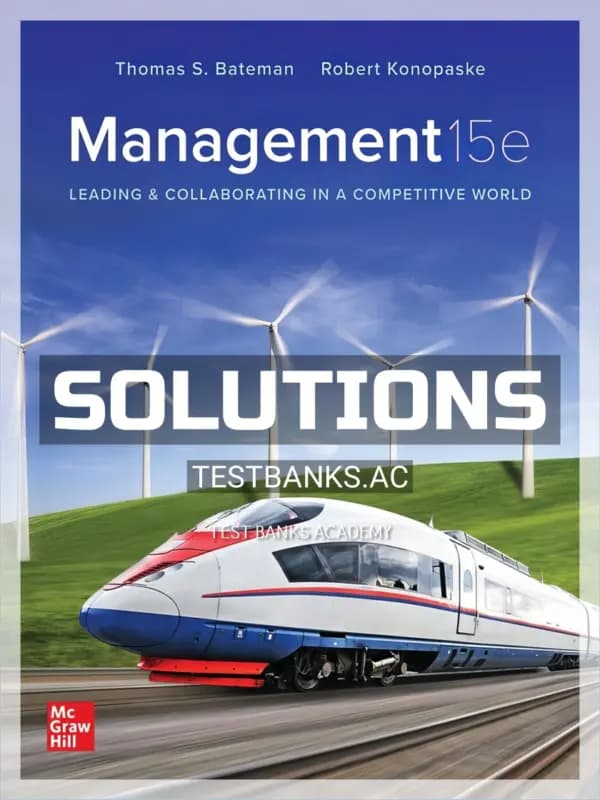 Solutions Manual for Management 15th Edition by Bateman cover