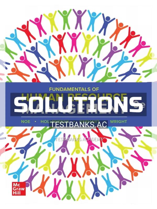 Cover for Solutions Manual for Fundamentals of Human Resource Management 9th Edition by Noe