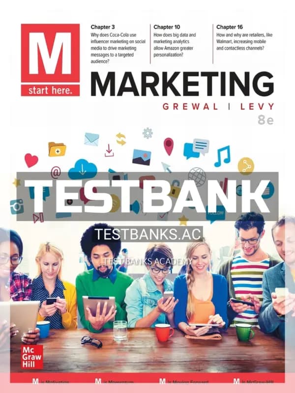 Cover for Test Bank for M Marketing 8th Edition by Grewal