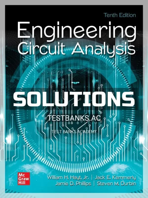 Cover for Solutions Manual for Engineering Circuit Analysis 10th Edition by Hayt