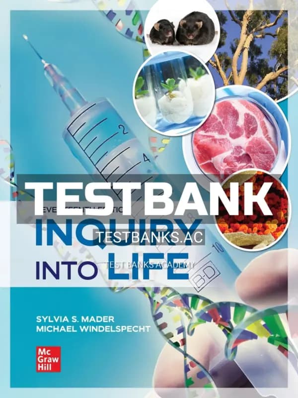 Cover for Test Bank for Inquiry into Life 17th Edition by Mader