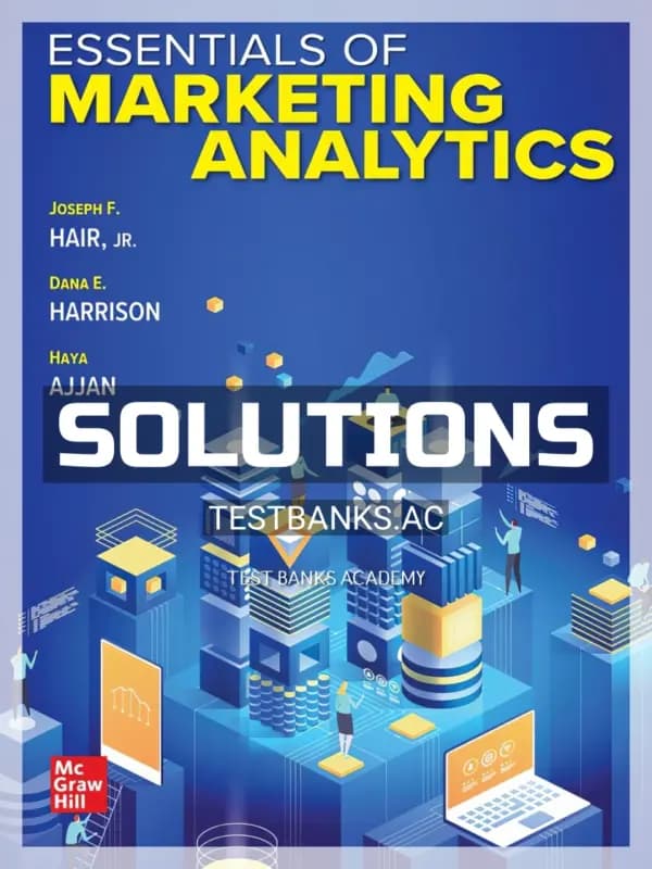 Cover for Solutions Manual for Essentials of Marketing Analytics 1st Edition by Hair