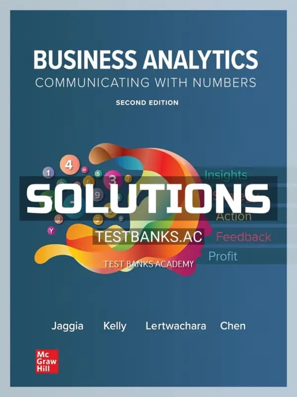 Cover for Solutions Manual for Business Analytics 2nd Edition by Jaggia
