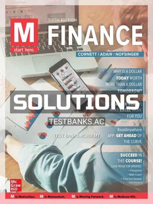 Cover for Solutions Manual for M Finance 6th Edition by Cornett