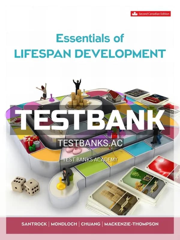 Cover for Test Bank for Essentials Of Lifespan Development 2nd CA Edition by Santrock
