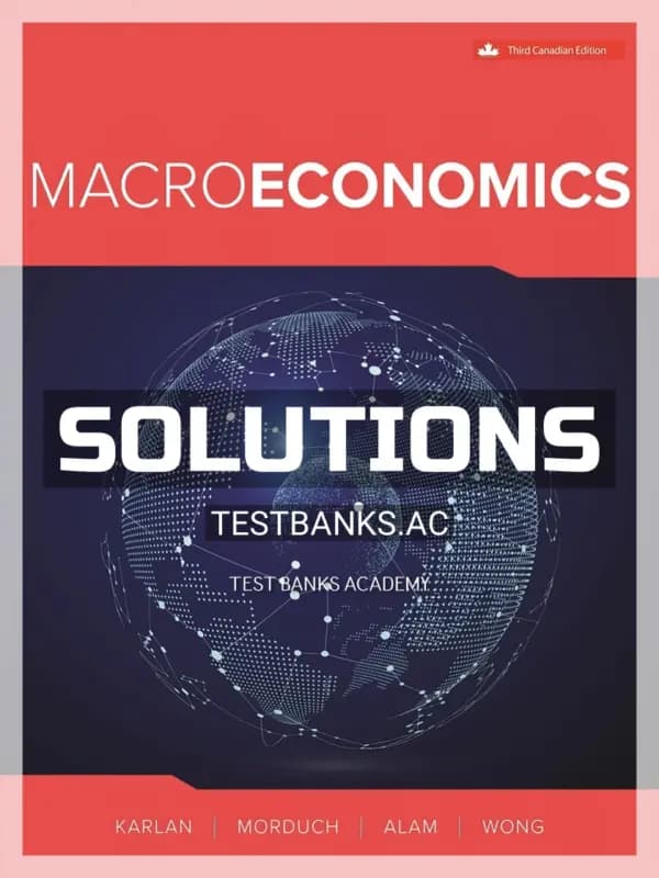 Cover for Solutions Manual for Macroeconomics 3rd CA Edition by Karlan