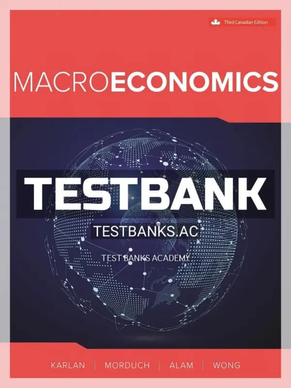 Cover for Test Bank for Macroeconomics 3rd CA Edition by Karlan