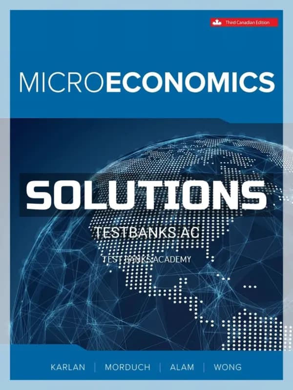 Cover for Solutions Manual for Microeconomics 3rd CA Edition by Karlan