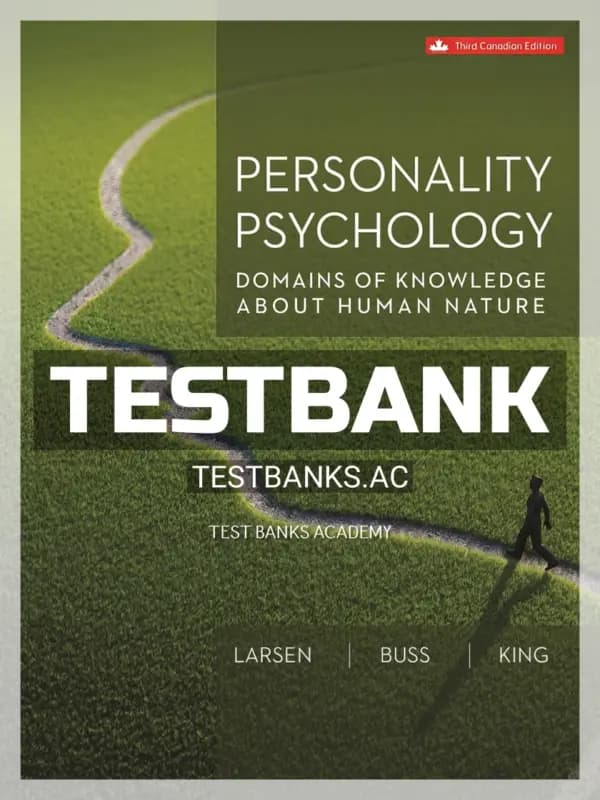 Cover for Test Bank for Personality Psychology 3rd CA Edition by Larsen