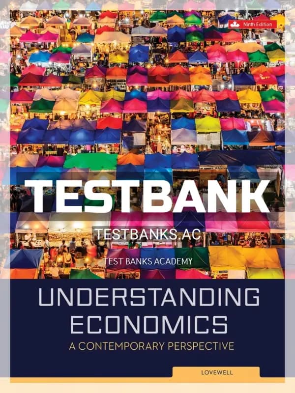 Cover for Test Bank for Understanding Economics 9th CA Edition by Lovewell