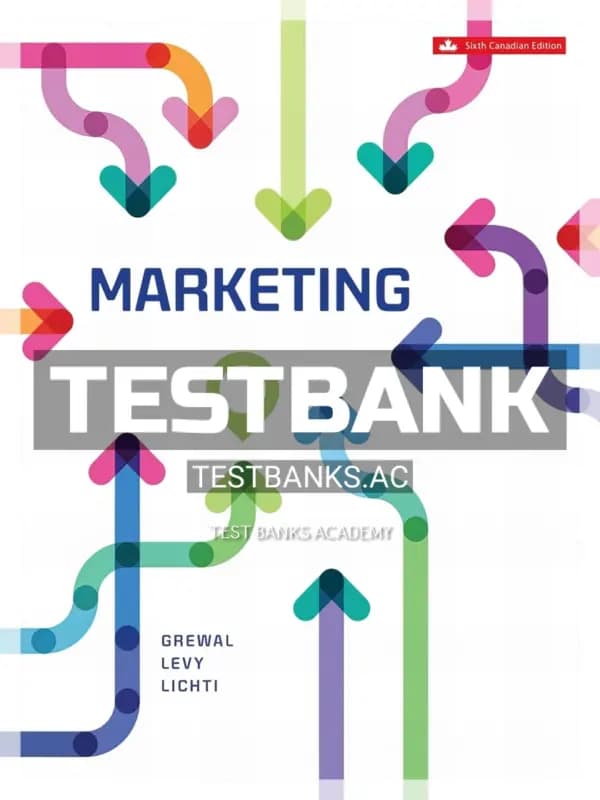 Cover for Test Bank for Marketing 6th CA Edition by Grewal