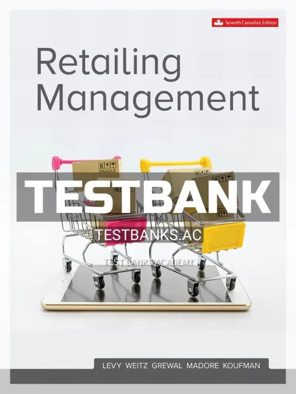 Cover for Test Bank for Retailing Management 7th CA Edition by Levy