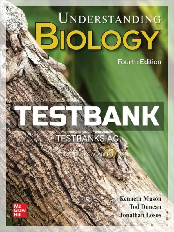 Cover for Test Bank for Understanding Biology 4th Edition by Mason