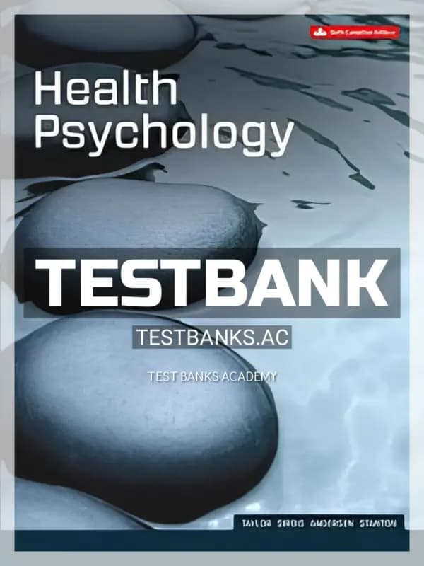 Cover for Test Bank for Health Psychology 6th CA Edition by Taylor