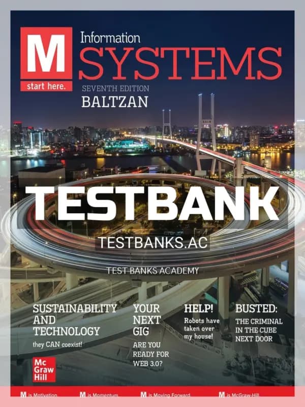 Cover for Test Bank for M Information Systems 7th Edition by Baltzan