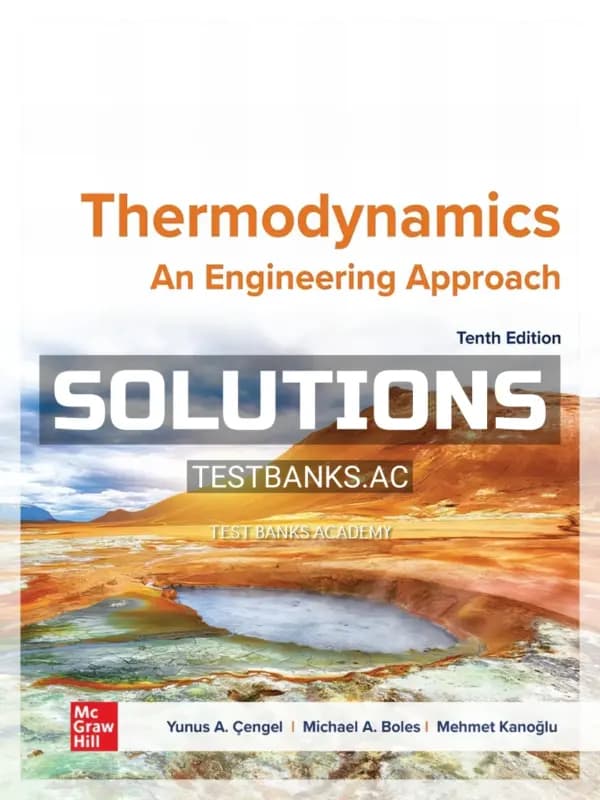 Cover for Solutions Manual for Thermodynamics Engineering Approach 10th Edition by Cengel